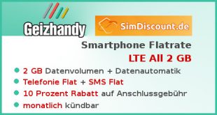 Smartphone Flatrate von SimDiscount