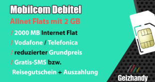 Allnet Flat 2 GB Deals von Mobilcom Debitel