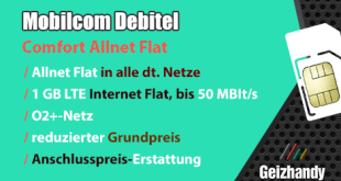 Allnet Flat 1GB LTE Mobilcom Debitel Deal
