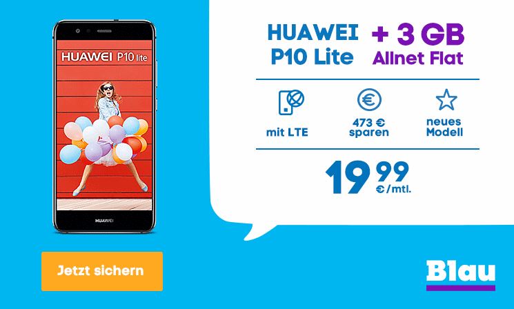 Huawei P10 Lite mit Vertrag - Blau Allnet L